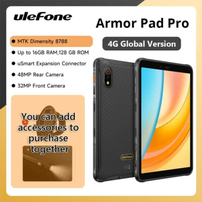 Original Ulefone Armor Pad Pro 4G LTE Tablet 8" IP68/IP69K 7650mAh 16GB 128GB - Image 1 of 4