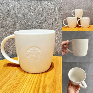 Starbucks Tasse Embossed Mug weiß Keramiktasse Classic Starbucks Coffee Simple Cup - Bild 1 von 10