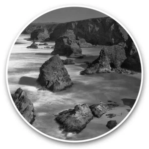 2 x Vinyl Stickers 30cm (bw) - Bedruthan Steps Cornwall Beach #42553 - Bild 1 von 8