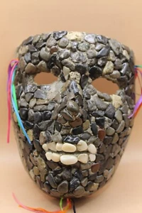MASCARA DE PIEDRA SANTERÍA Religión Ritual Abre Camino Decorativo Preparada mps - Imagen 1 de 3