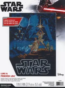 Kreuzstich Muster Set Luke & Prinzessin Leia ~ Star Wars ~ 11x14" - Bild 1 von 1