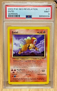 ~DE~ GERMAN PSA 9 Entei Neo Revelation 17/64 Pokemon Card NON-HOLO - Picture 1 of 2