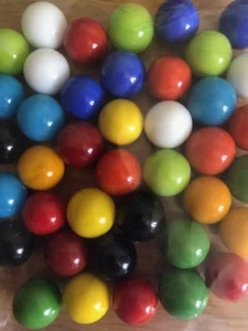 NEW STOCK 25 X SOLID COLOUR marbles 14mm Traditional Classic Children's game