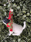 gisela graham christmas tree decorations Felt  Dog In Hat No Tags