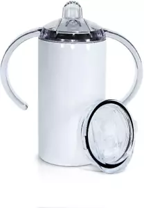 Bicchieri a Sublimazione Blanks Sippy Cups con Manici 12 OZ Bicchieri a Sublimazione - Foto 1 di 1