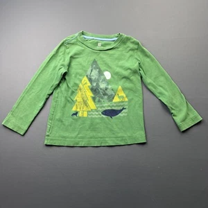 Tea Collection Youth Small 4-5 Green Long Sleeve T-Shirt Nature Graphic Outdoor - Picture 1 of 10