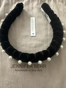 Jennifer Behr Samt Perlen Stirnband - Bild 1 von 6