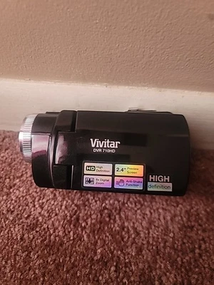 Vivitar DVR 710HD Video Camera Camcorder Looks Like Has A Spot On Lense - Image 1 of 4