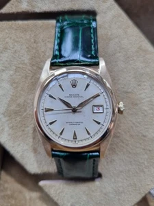 Rolex Oyster Perpetual 36 Ovettone Vintage 36mm Cassa Oro 18k 1953 - Foto 1 di 9