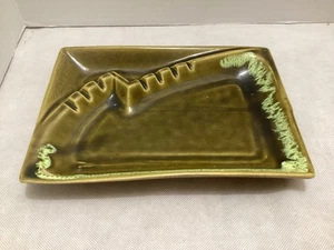 Vintage MCM grün glasiert Kunstkeramik Keramik Aschenbecher - USA - Bild 1 von 18