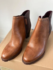 ladies tan ankle boots size 4 - Picture 1 of 2