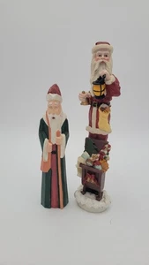 2 Old World Skinny Santa Figurines - Picture 1 of 9