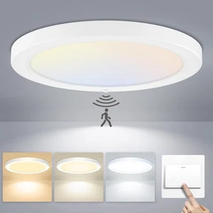 LED ceiling lamp with motion detector 360° sensor lamp ceiling light hallway lamp de  - Picture 1 of 19