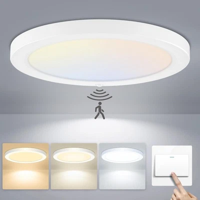 LED ceiling lamp with motion detector 360° sensor lamp ceiling light hallway lamp de  - Image 1 of 4