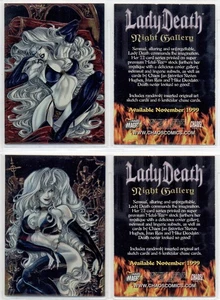Lady Death Night Gallery - promo card lot - 2 cards [Comic Images 1999] - Picture 1 of 1