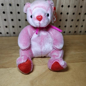 TY "ROMANCE" Beanie Baby w/Heart Paws & Feet With Tag - Picture 1 of 9