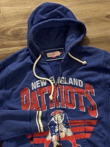 Mitchell & Ness New England Patriots Sweatshirt Hoodie Full Zip Men Size Large - Picture 1 of 8