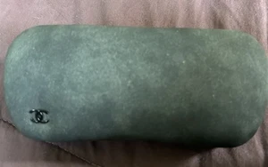Chanel  Gray Suede Sunglass Clamshell Case  Only  - Picture 1 of 2