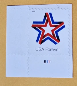 U.S.A. Star Ribbon. Single Forever stamp 2019 - Picture 1 of 1