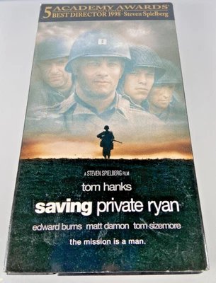 Saving Private Ryan (VHS, 1999, Paramount) Tom Hanks/Matt Damon/Tom Sizemore! - Image 1 of 3