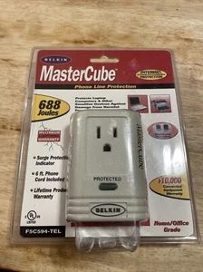 Belkin MasterCube Surge & Phone Protector F5C594-TEL 688 Joules Portable Compact - Picture 1 of 2