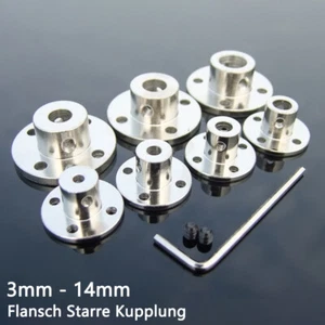 3mm-14mm Flansch Starre Wellenkupplung Motorwelle Kupplung Für RC Modell 3D CNC - Picture 1 of 10