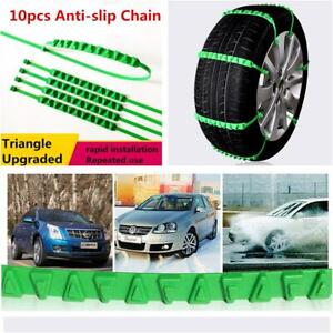 10pcs Reusable Nylon Car Tire Snow Anti-slip Chain Emergency Zip Tie Belt Kits