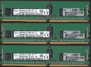 Mémoire RAM enregistrée SK Hynix 16 Go 2Rx8 PC4 DDR4 HPE certifiée ECC 840756-091 - Photo 1/2