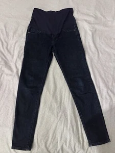 Pink Blush Maternity Skinny Ankle Dark Blue Jeans Full Panel ~ Sz 28 x 27 - Picture 1 of 5