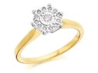 F.Hinds Womens 9ct Gold Diamond Ring - 10pts
