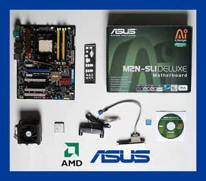 Asus M2N-SLI Deluxe ⭐️ AMD AM2 Scheda madre motherboard + Phenom II 555 BE boxed - Imagen 1 de 12
