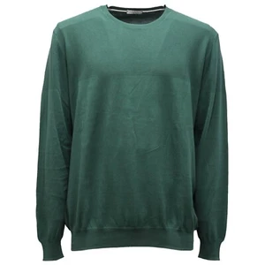9595AG maglione uomo PAOLO PECORA green cotton sweater men - Picture 1 of 4