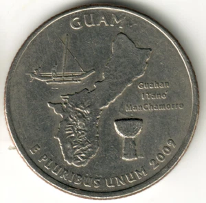 USA - 2009P - Washington ¼ $ - Guam - Rare - #16659 - Picture 1 of 2