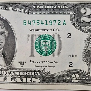 $2 Birthday Note Two Dollar Bill B 4754 1972 A Circulated (Trailing Year 1972 ) - Picture 1 of 2