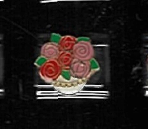 ROSES ARRANGEMENT PINK AND RED  WHOLESALE ITALIAN CHARM 9MM K2020 - Image 1 of 1