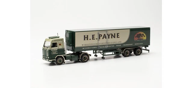 Herpa 315661 - 1/87 Scania 143 Semirimorchio " H. E. Payne “( England/Bedford)