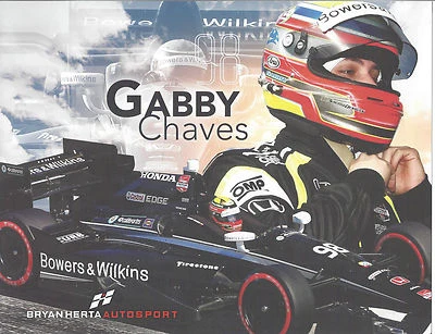 2015 INDY 500 GABBY CHAVES COLUMBIA ROOKIE INDYCAR 8 1/2"X11" HERO CARD ! - Image 1 of 2