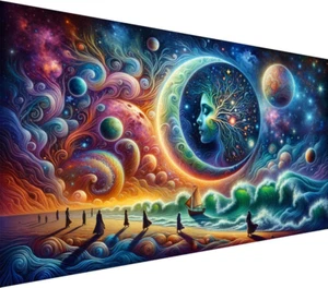 5D Diamond Painting Kits for Adults, DIY Large Size Moon Diamond Art Kits for Ad - Picture 1 of 6