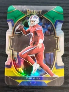 2022 Select #97 Green and Yellow Prizm Die Cut Josh Allen - Picture 1 of 2