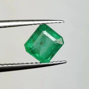 1.14 CT - Natural Zambian Emerald Good Luster Green Gem Octagon Shape - 5286 - Picture 1 of 2