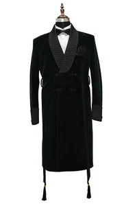 Men Green Smoking Sherwani Designer Luxury Elegant Wedding Party Wear Sherwani - Picture 1 of 6