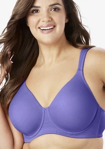 Leading Lady® Brigitte Full Coverage Seamless Underwire Bra 5028 Purple 44D - Picture 1 of 5