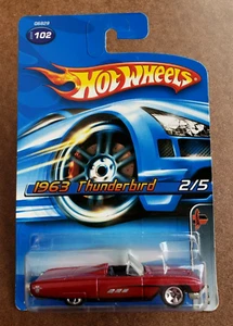 2005 Hot Wheels 1963 THUNDERBIRD #102 Dark RED Muscle Mania Series #2/5 1:64 5SP - Bild 1 von 15
