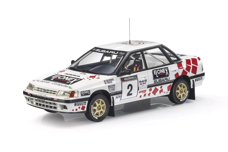 TOP118C 1/18 SUBARU LEGACY RS N 2 WINNER BRITISH RALLY 1993 BURNS REID WHITE - Image 1 of 3