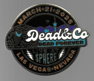 Pin Sphere 3-21-2025 Las Vegas, NV * por Dead & Company (retroceso postal, 2025) - Imagen 1 de 1