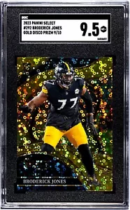 2023 Panini Select Broderick Jones Gold Disco ROOKIE /10 SGC 9.5 Color Match - Picture 1 of 2