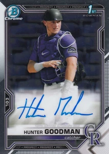 Hunter Goodman 2021 Bowman Chrome Draft Autographs Card #CDA-HG Rockies All-Star - Bild 1 von 3