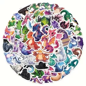 Cool Dragon Stickers for Laptop/Water Bottle/Phone Case/Decals/Decor/Unisex 50pc - Picture 1 of 9