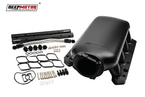 Deepmotor 90mm Big Volume 9.6L Intake Manifold +Fuel Rail for Hemi Gen III Black - Picture 1 of 8