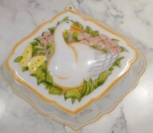 Vintage 1986 Franklin Mint Le Cordon Bleu dekorative Keramikform ~ Schwan ~ - Bild 1 von 9